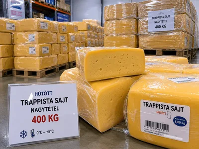 Hűtött trappista sajt nagytétel — 400 kg